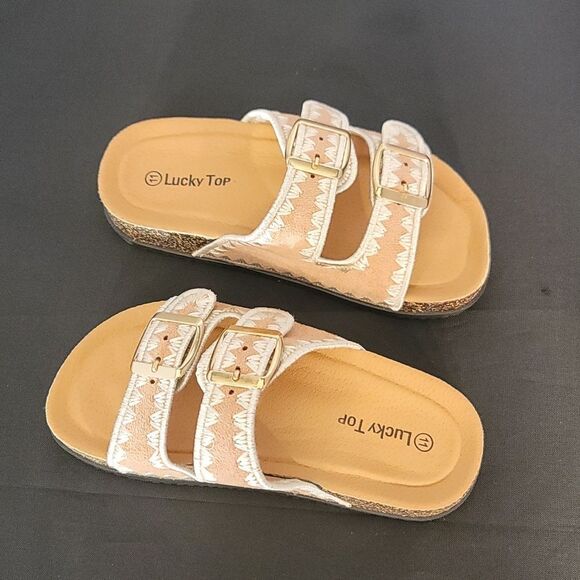 BRAND NEW LUCKY TOP PLATFORM TODDLER OPEN-TOE  CORK COMFORTABLE SANDAL - Picture 13 of 16